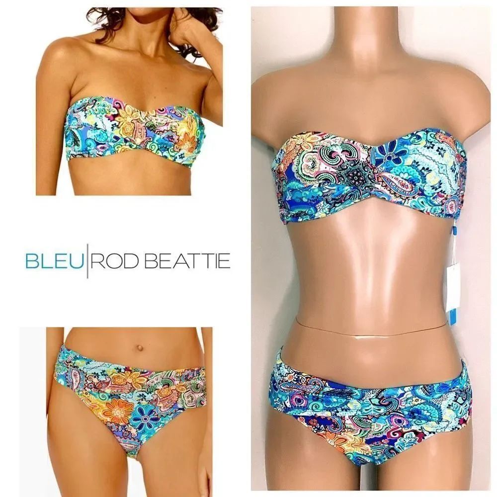 New. Bleu Rod Beattie paisley bikini. Size 8. Retails $159